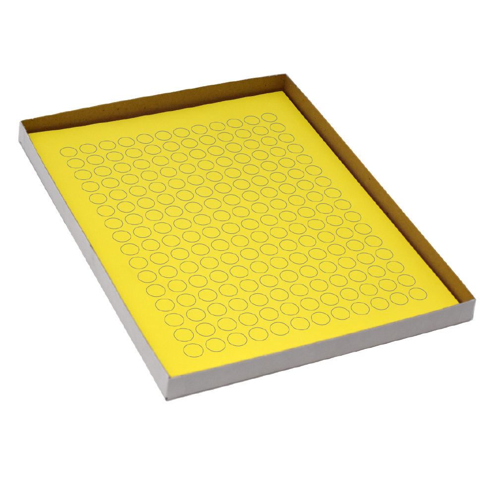 Globe Scientific Label Sheets, Cryo, 13mm Dots, for 1.5-2mL Tubes, 20 Sheets, 192 Labels per Sheet, Yellow Image